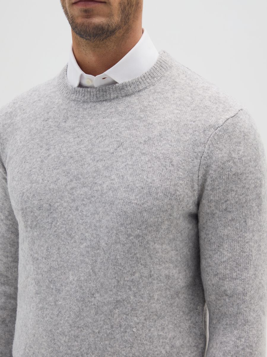 Grey Crew Neck Jumper Regular Fit_3