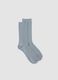 Long sky-blue stretch viscose socks_0