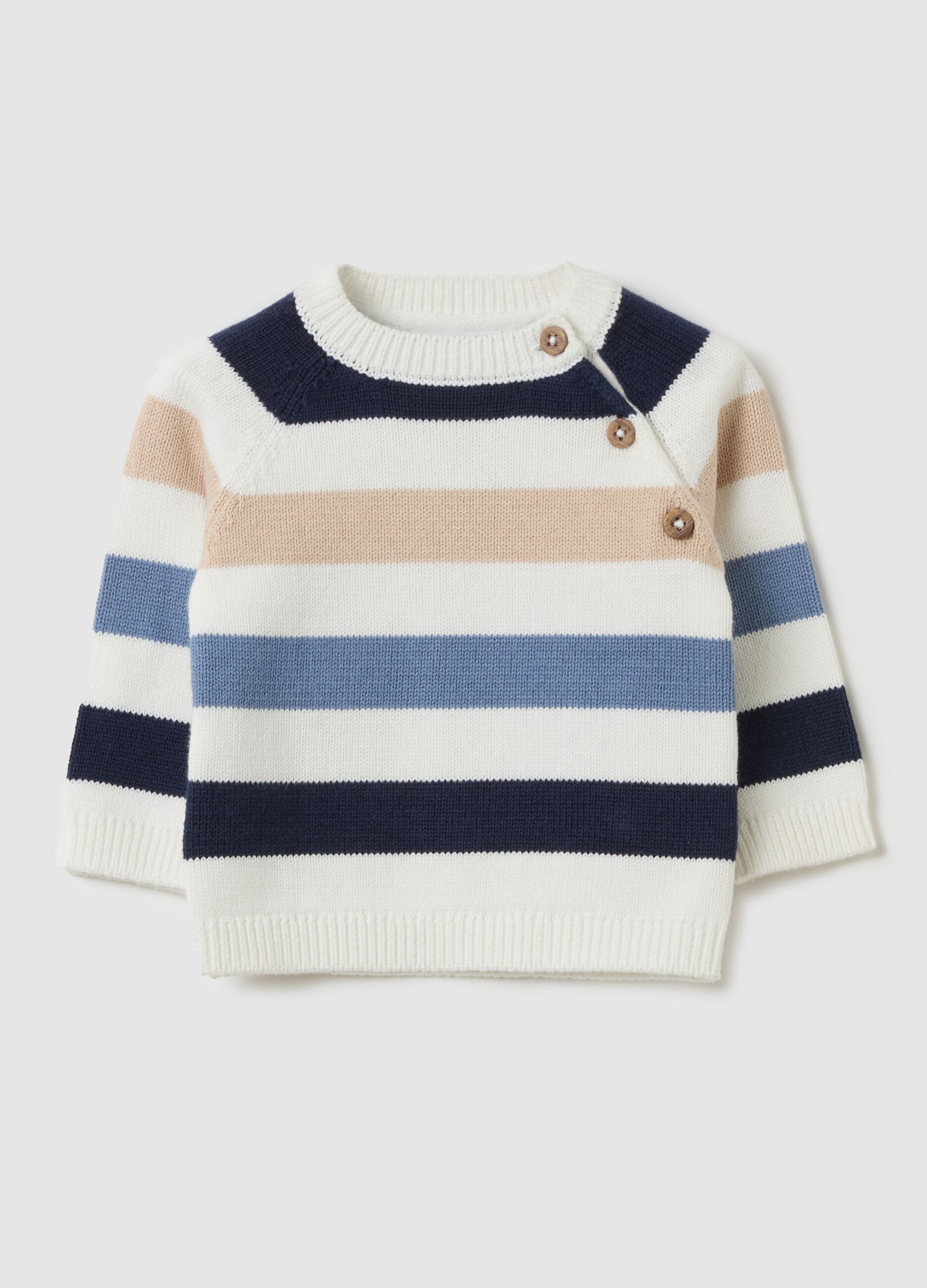 Striped cotton pullover