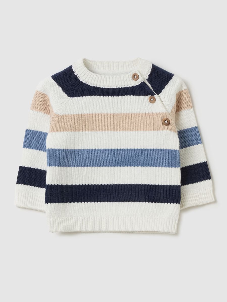 Striped cotton pullover_0