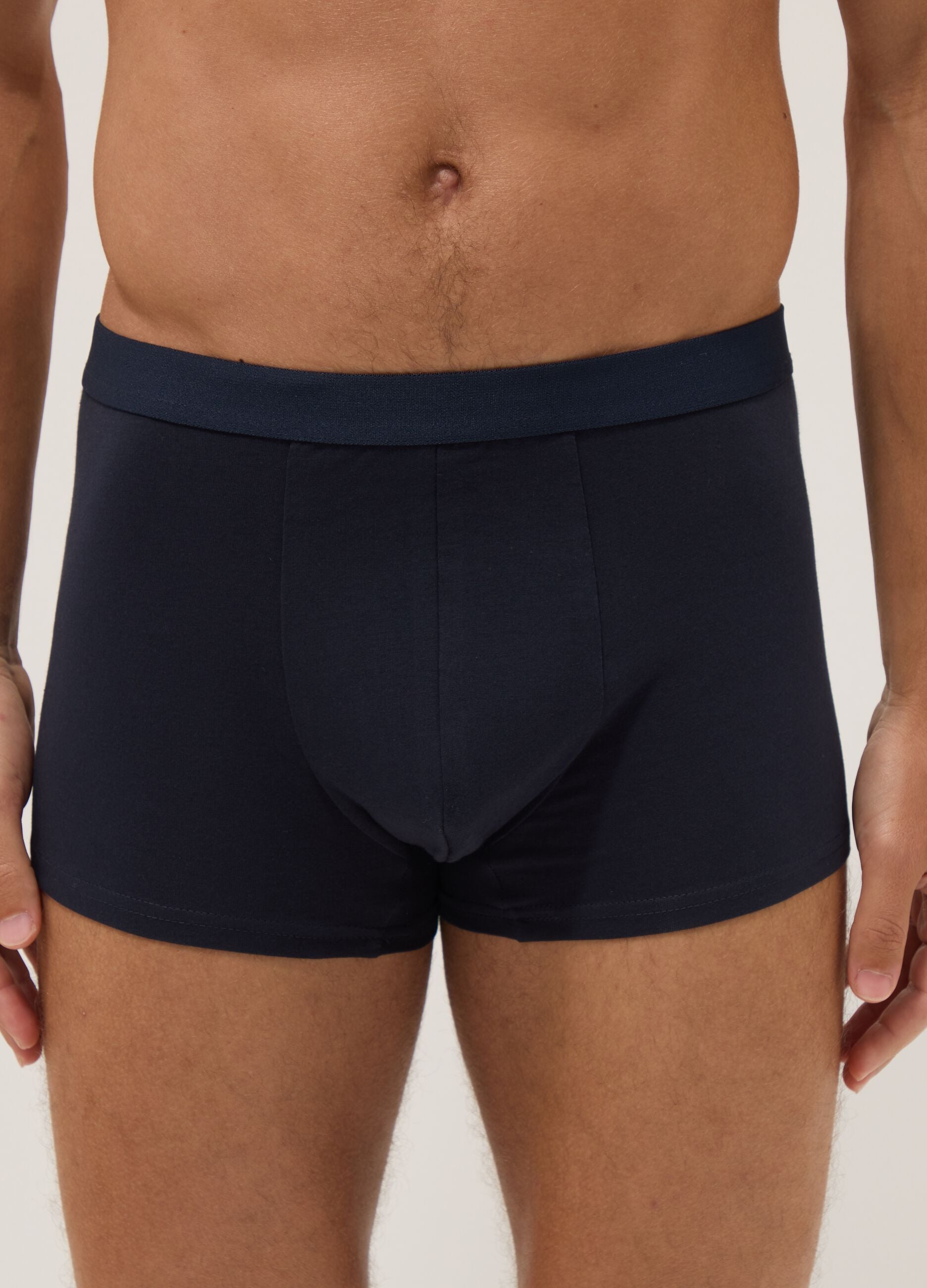 3-pack of blue organic cotton boxers