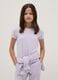 Girls' purple cotton blend T-shirt regular fit_0