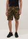 Green cotton cargo shorts_1