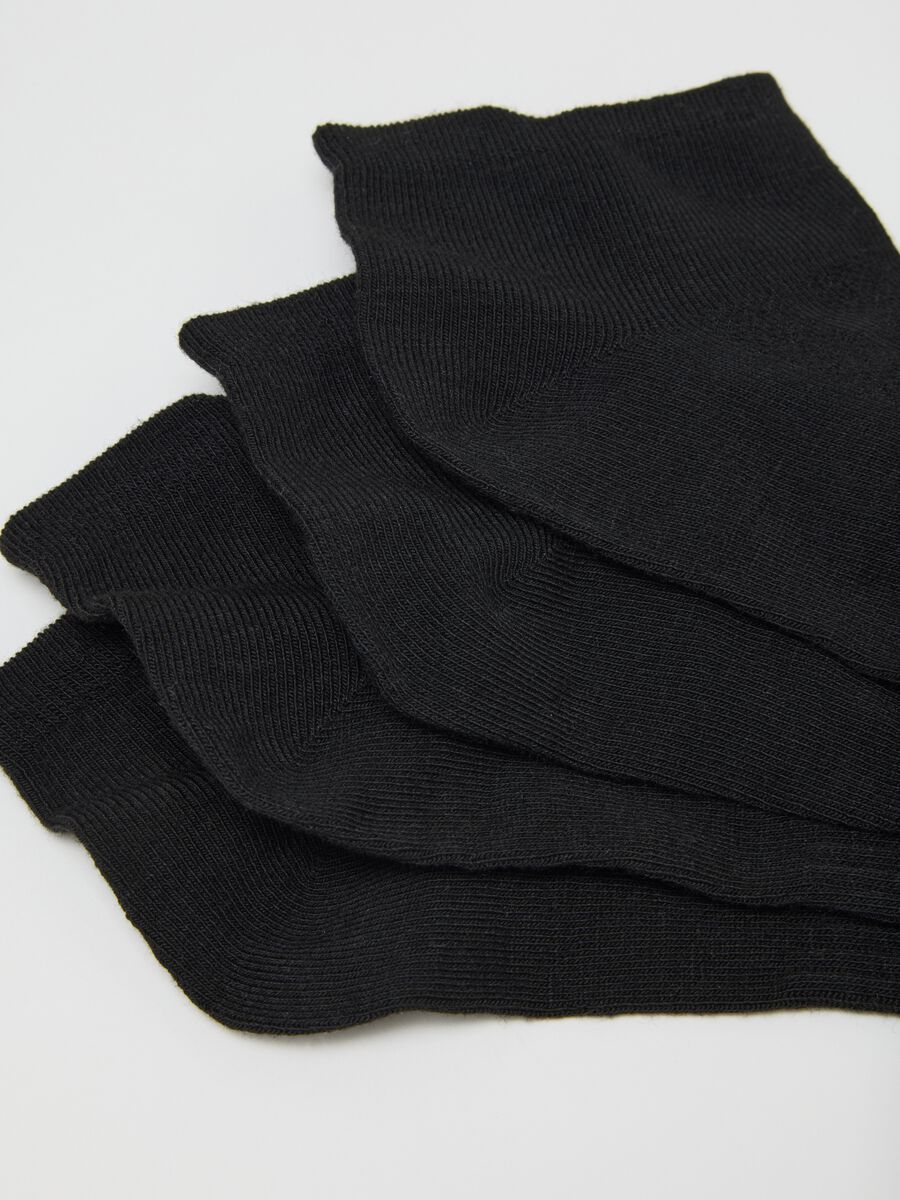 Black elastic blend sock tripack set_2