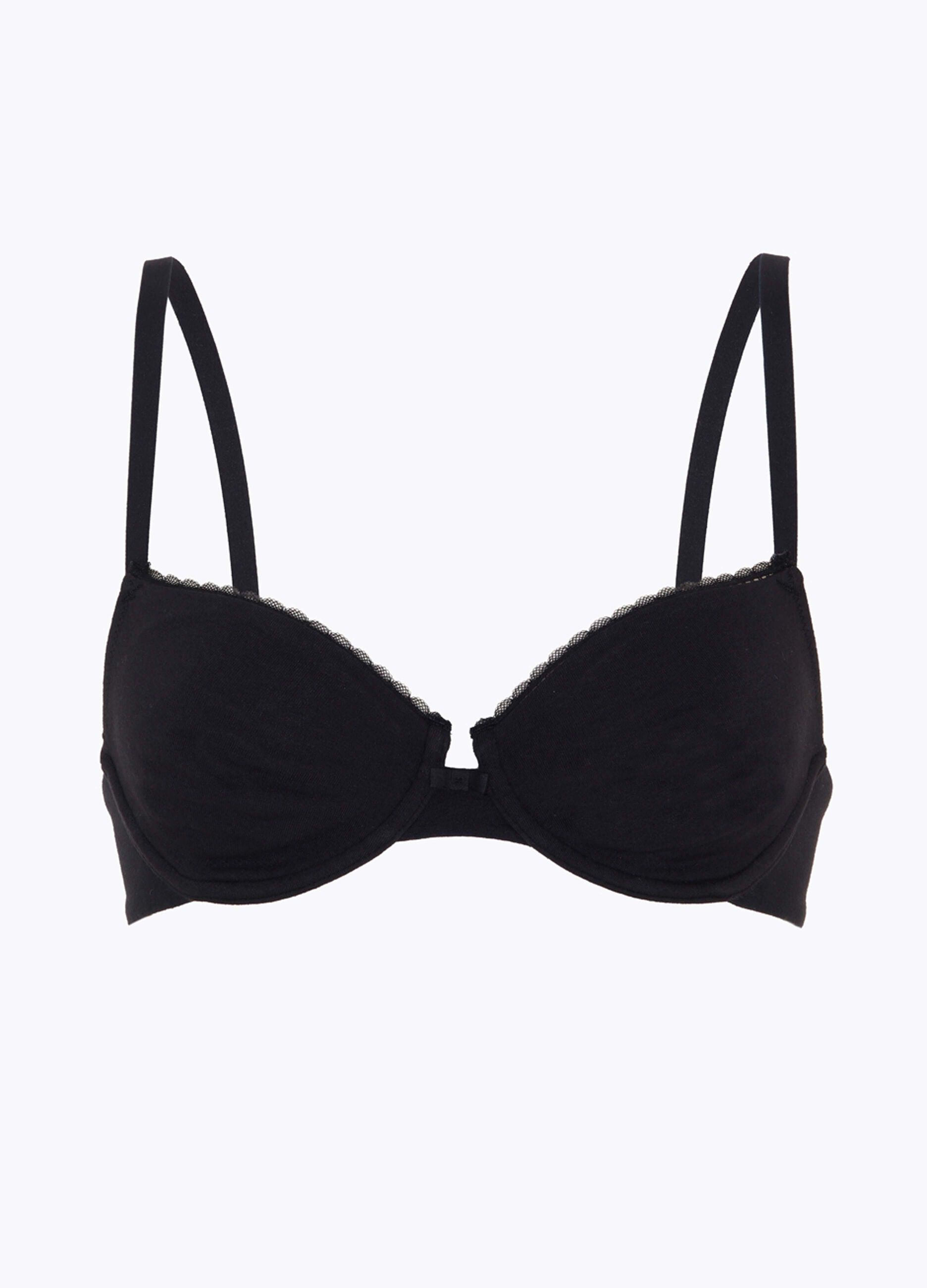 Reggiseno in cotone elasticizzato nero LOVABLE