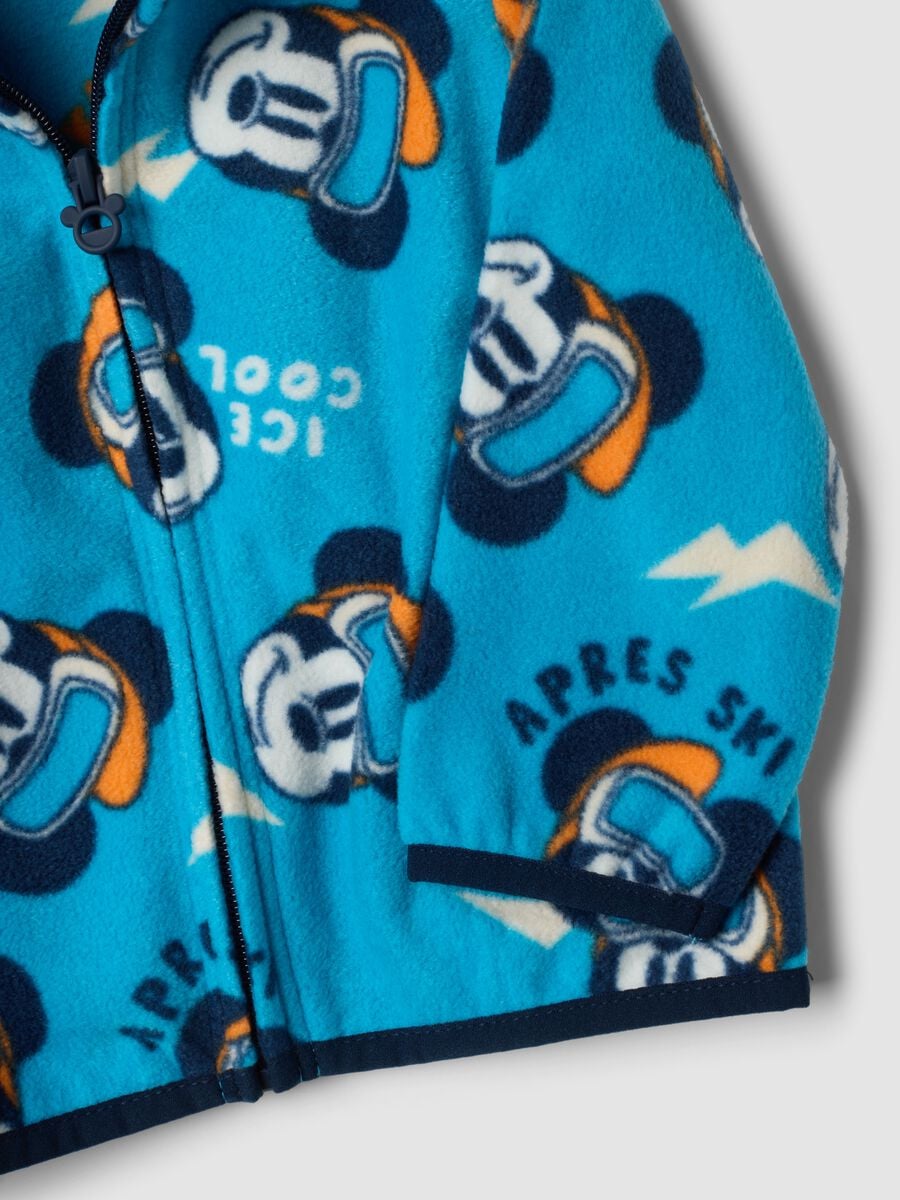 Felpa blu oceano con girocollo e stampa Mickey_2