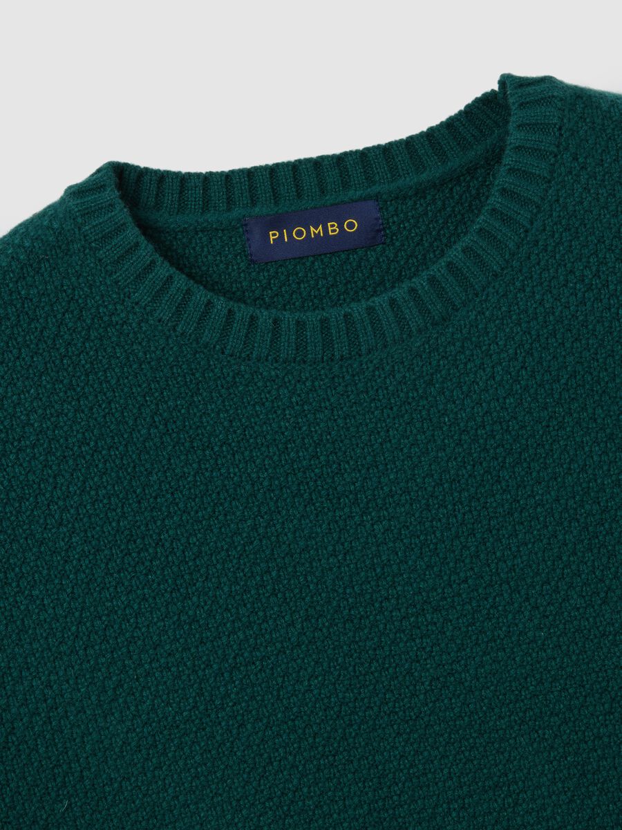 Green Pure Wool Regular Fit Jumper_5