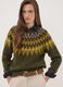 Maglia verde jacquard girocollo_0