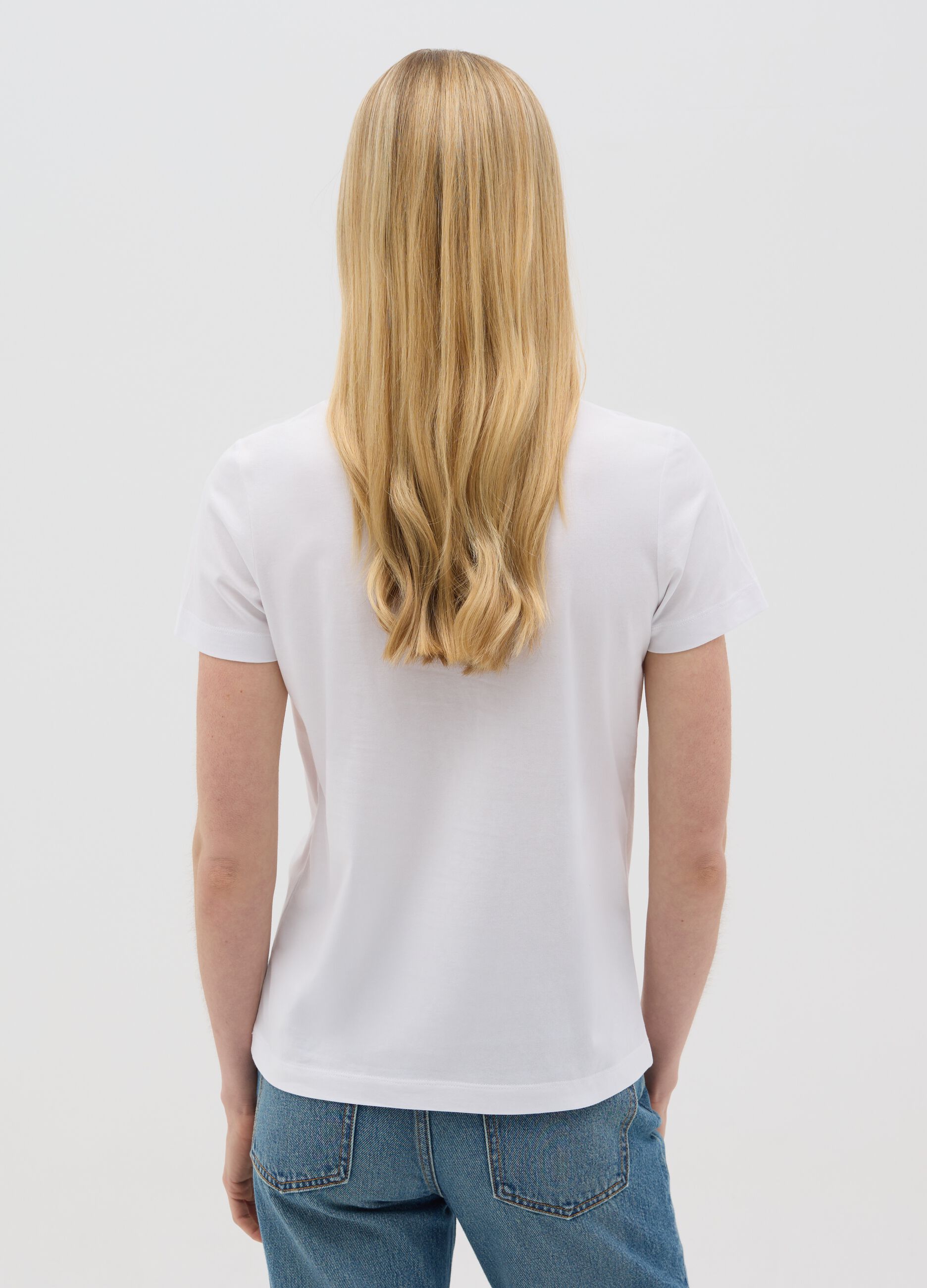 White T-shirt with Florence print by Ovs