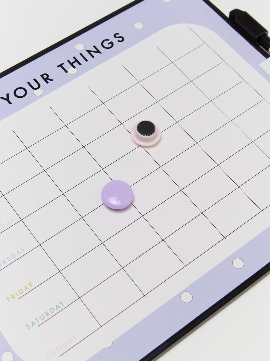Magnetic board with weekly agenda_1
