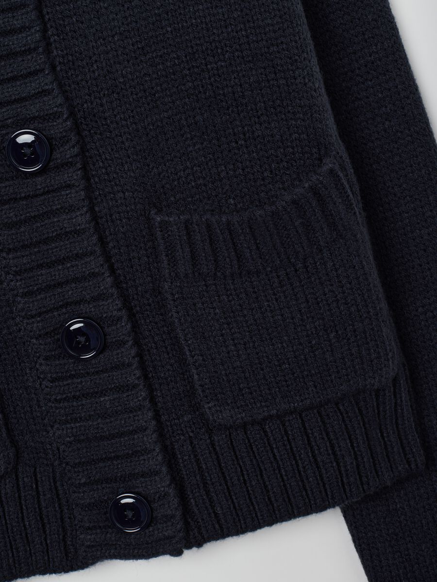 Regular Fit Blue Cardigan_1