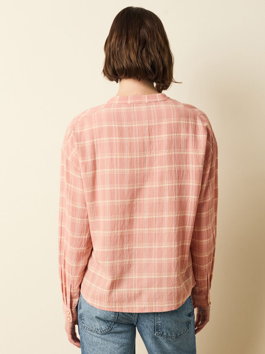 Shirt in crêpe with check pattern_3