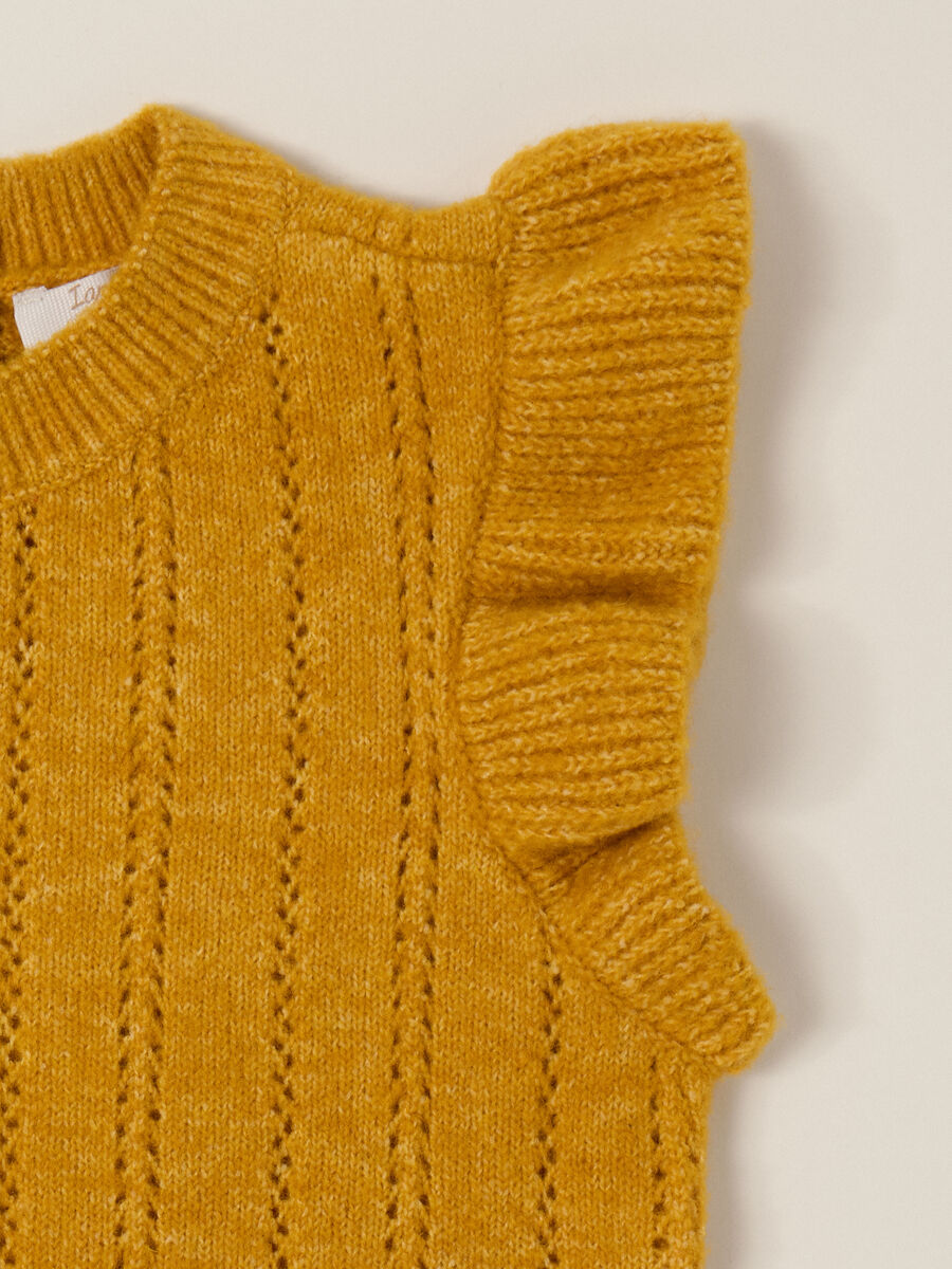 Yellow top for girls in stretch fabric_2