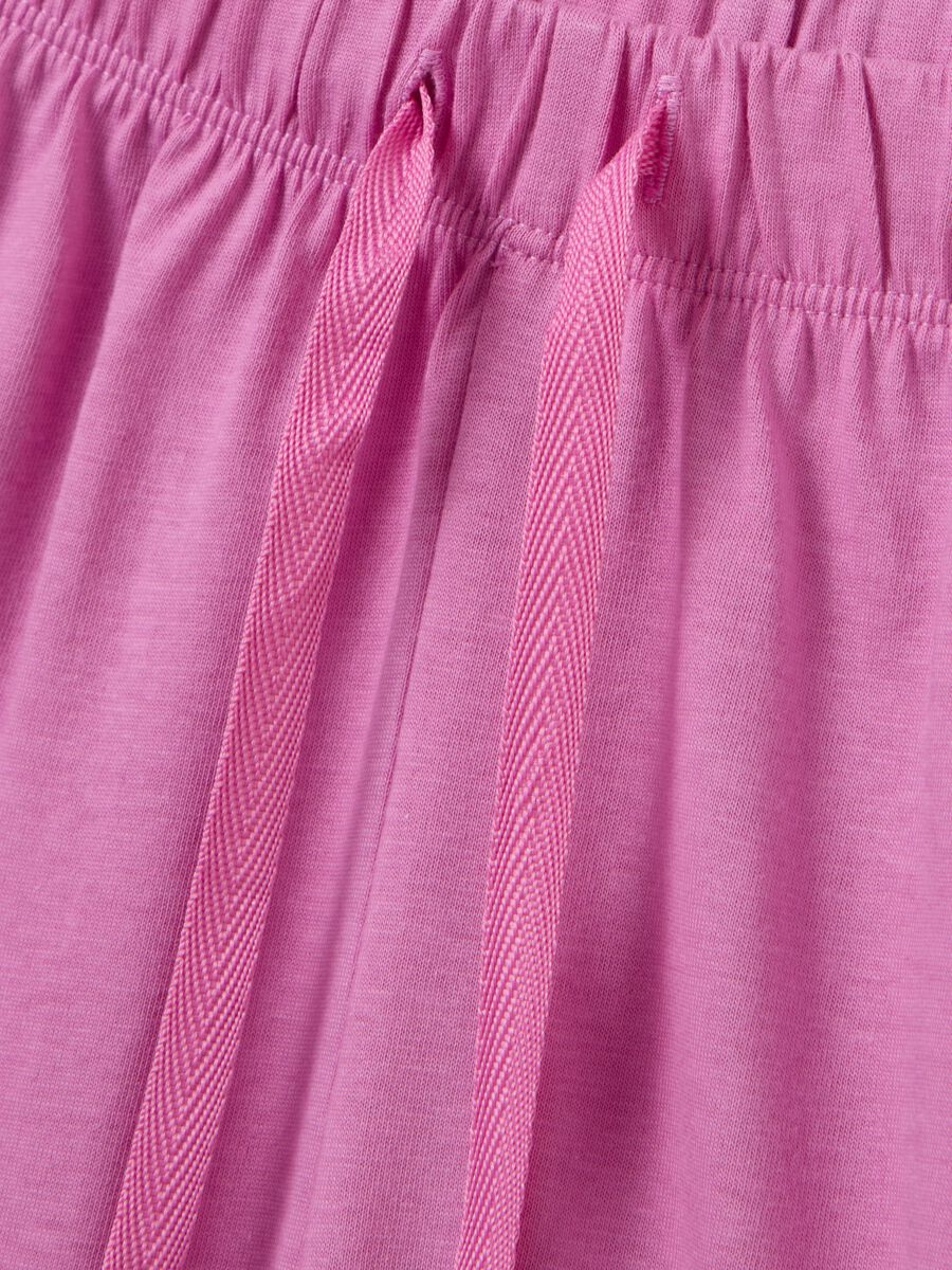 Women's pure cotton pink pyjama set with regular fit and ruffles_5