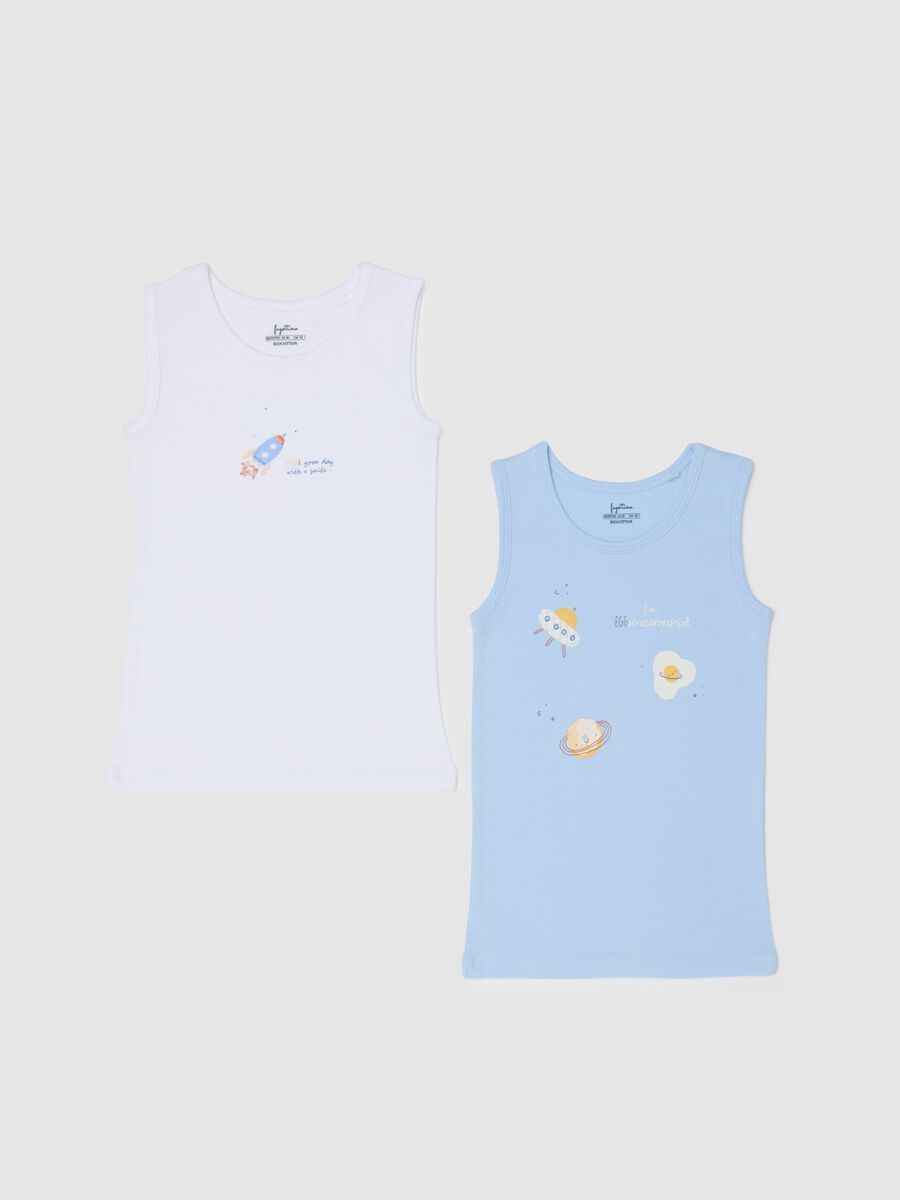 Kids' Multicoloured Pure Cotton Tank Top Pack_0