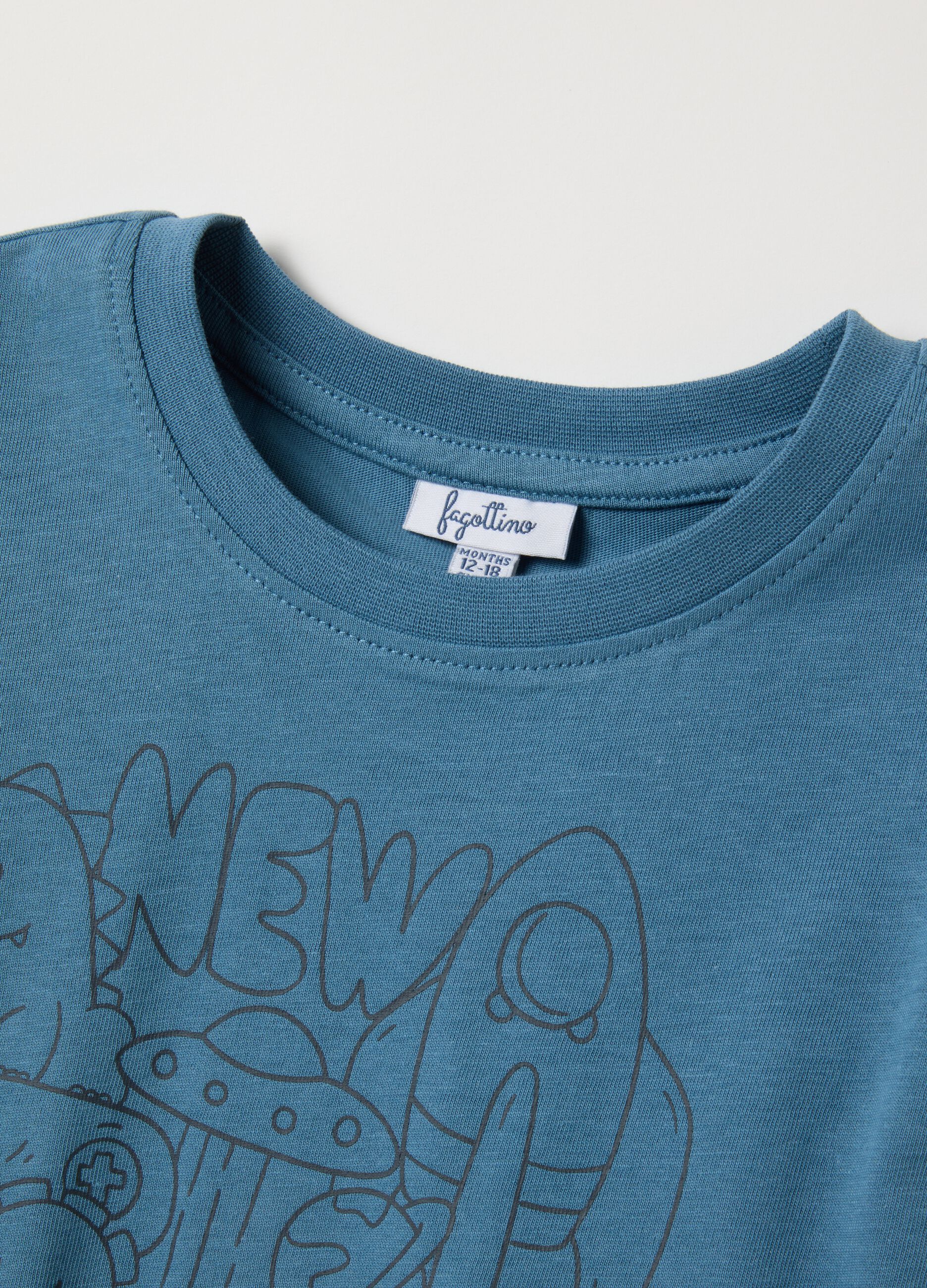 Children's pure cotton blue jumper