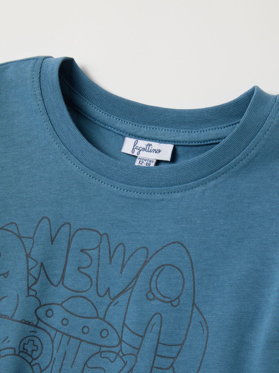 Children's pure cotton blue jumper_2