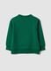Oversized green sweatshirt in pure organic cotton with college print_5