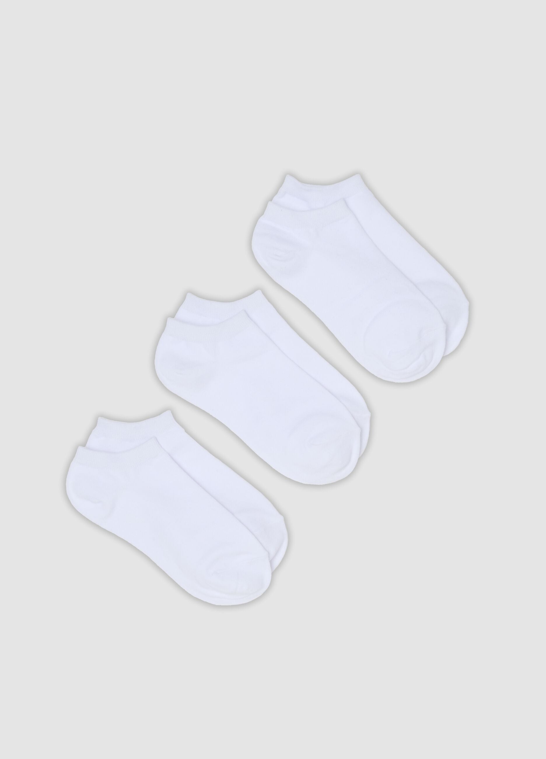 3-pack of white organic cotton socks