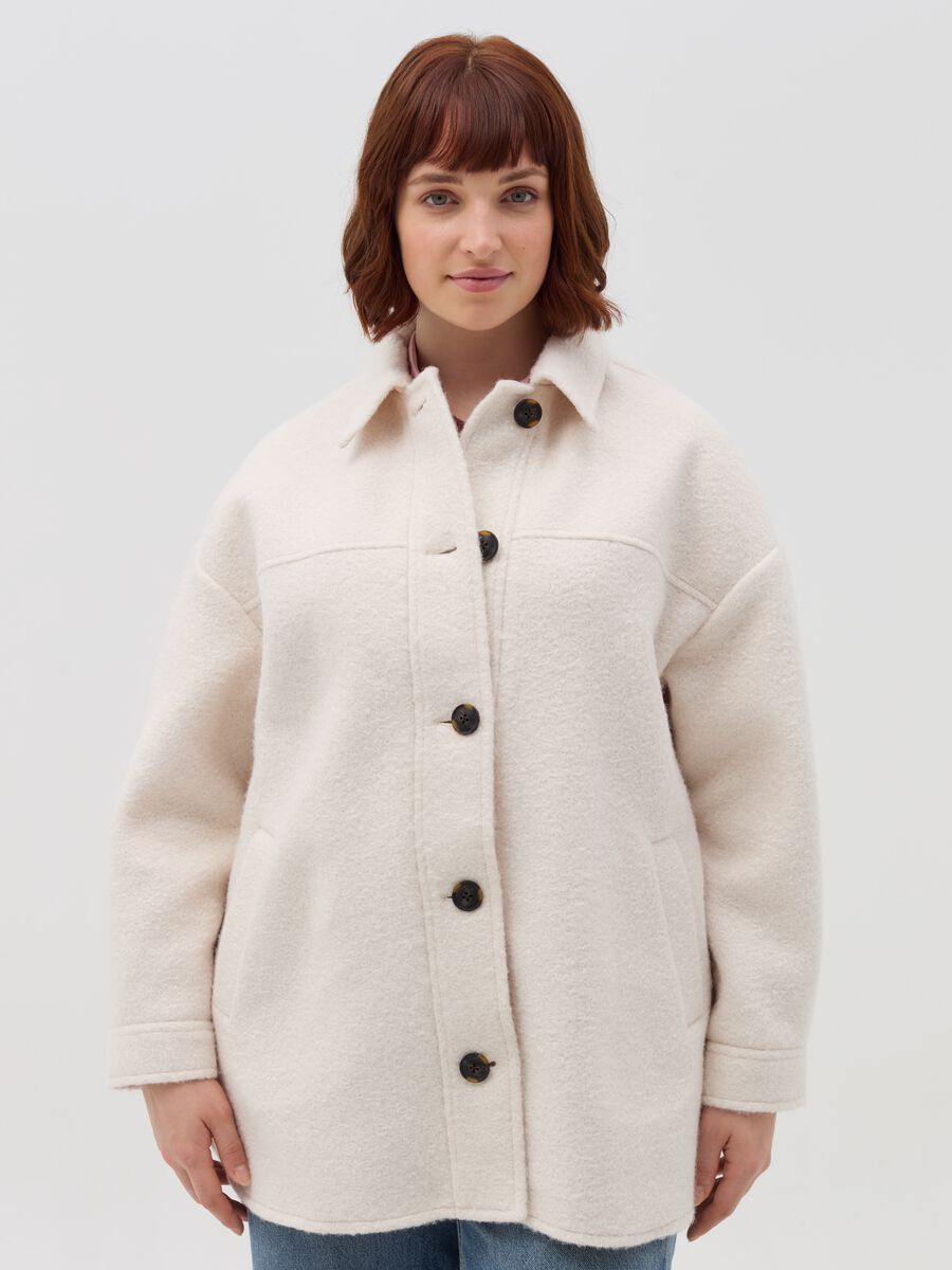 Curvy oversized single-breasted coat_0
