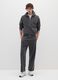 Black cotton blend hoodie with zip_1