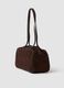 Brown shoulder bag with zip fastening_1