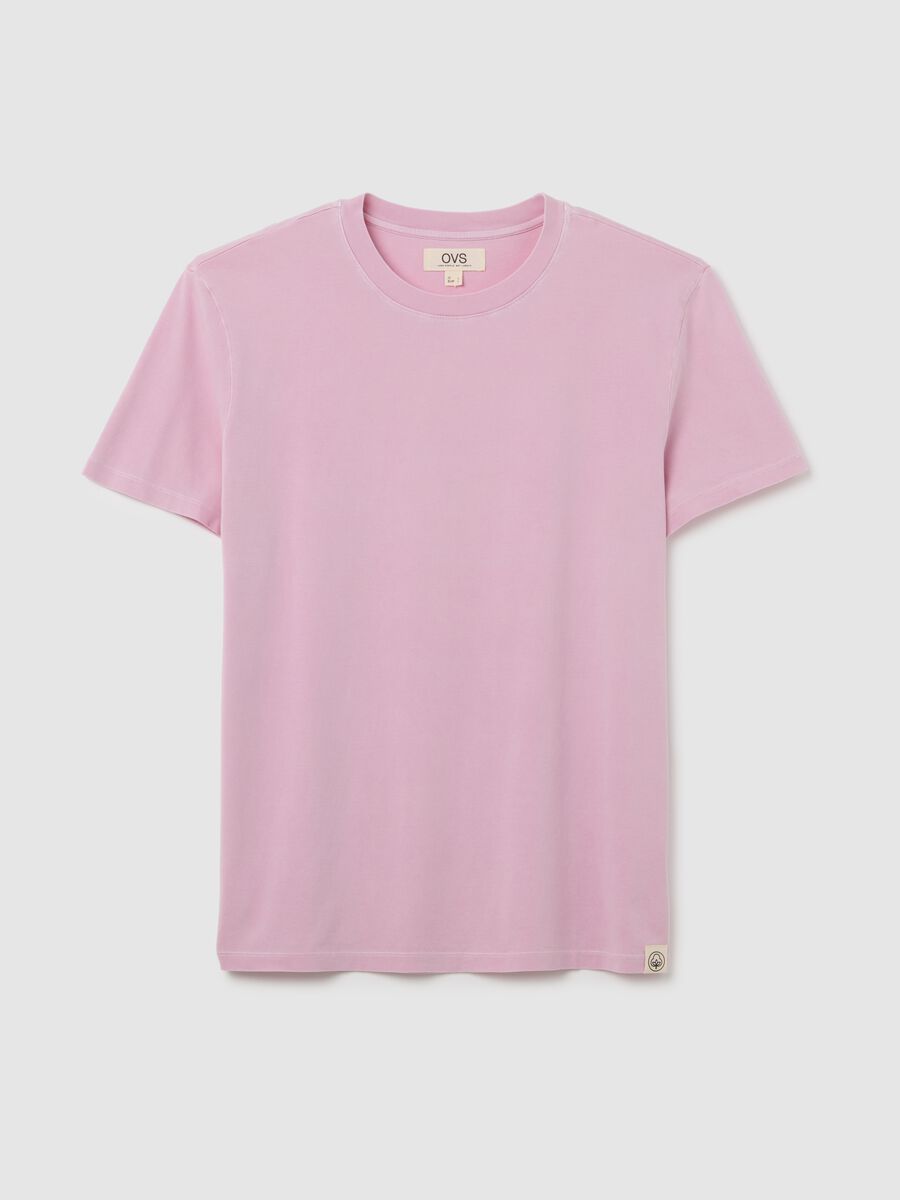 Men’s pink regular fit T-shirt in 100% cotton_4