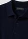 Navy pure merino wool polo jumper with polo collar_1
