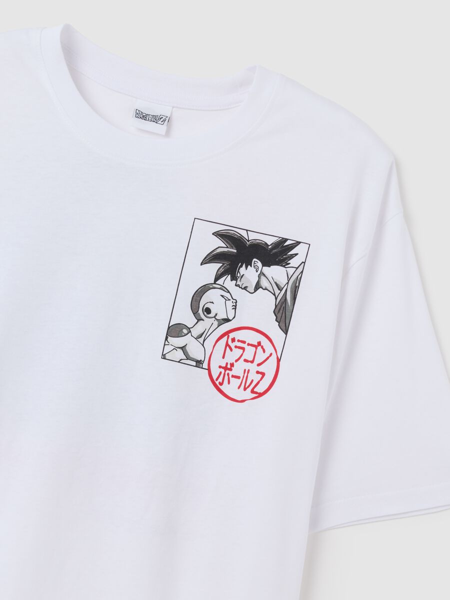 White pure cotton T-shirt relaxed fit with print_1