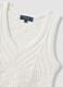 White pure cotton regular-fit tank top with openwork knit pattern_5