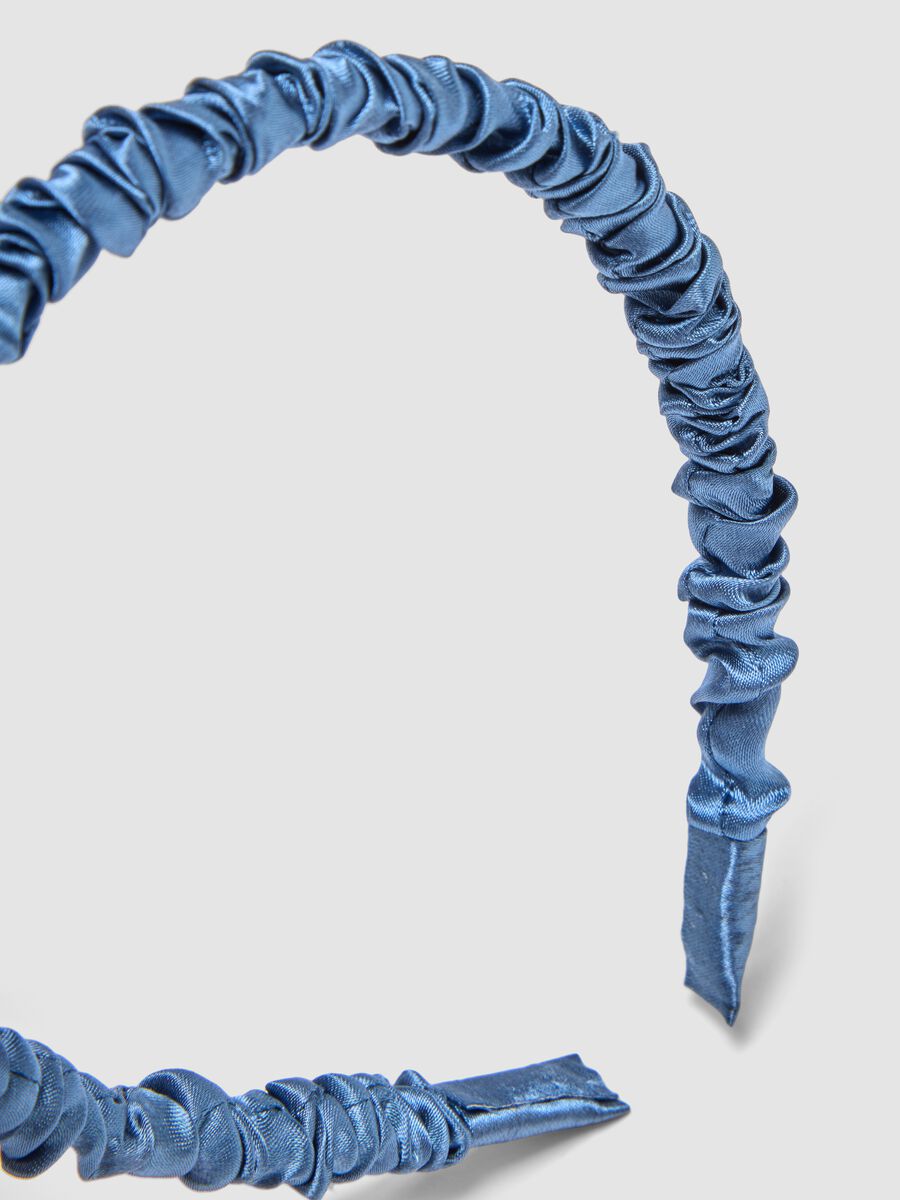 SINCERELY HAIR Blue Satin Headband_2