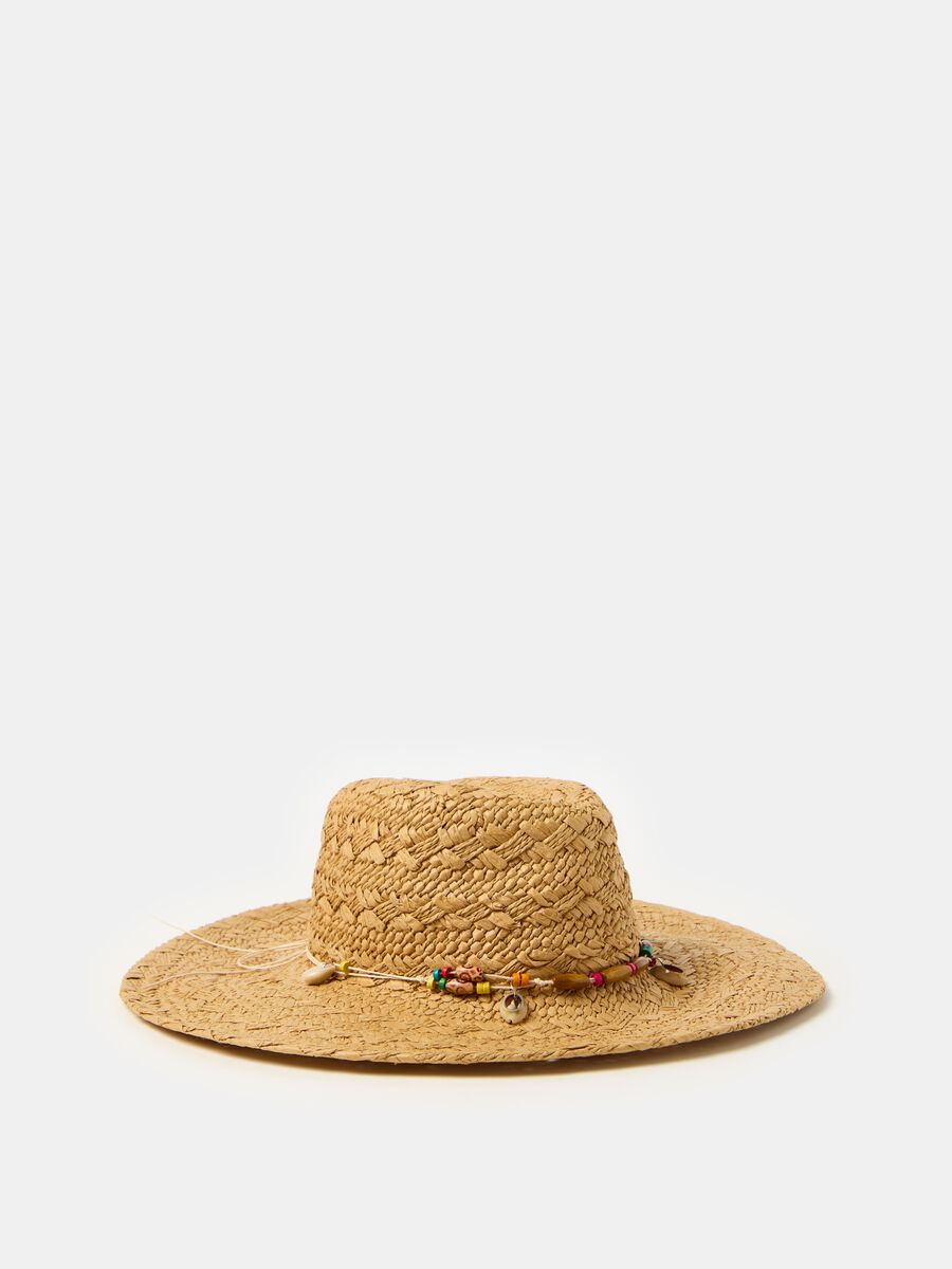 Straw hat with decorations_0