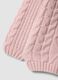 Pink knitted crew-neck jumper for baby girl_2