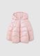 Pink padded jacket for girls regular fit_0