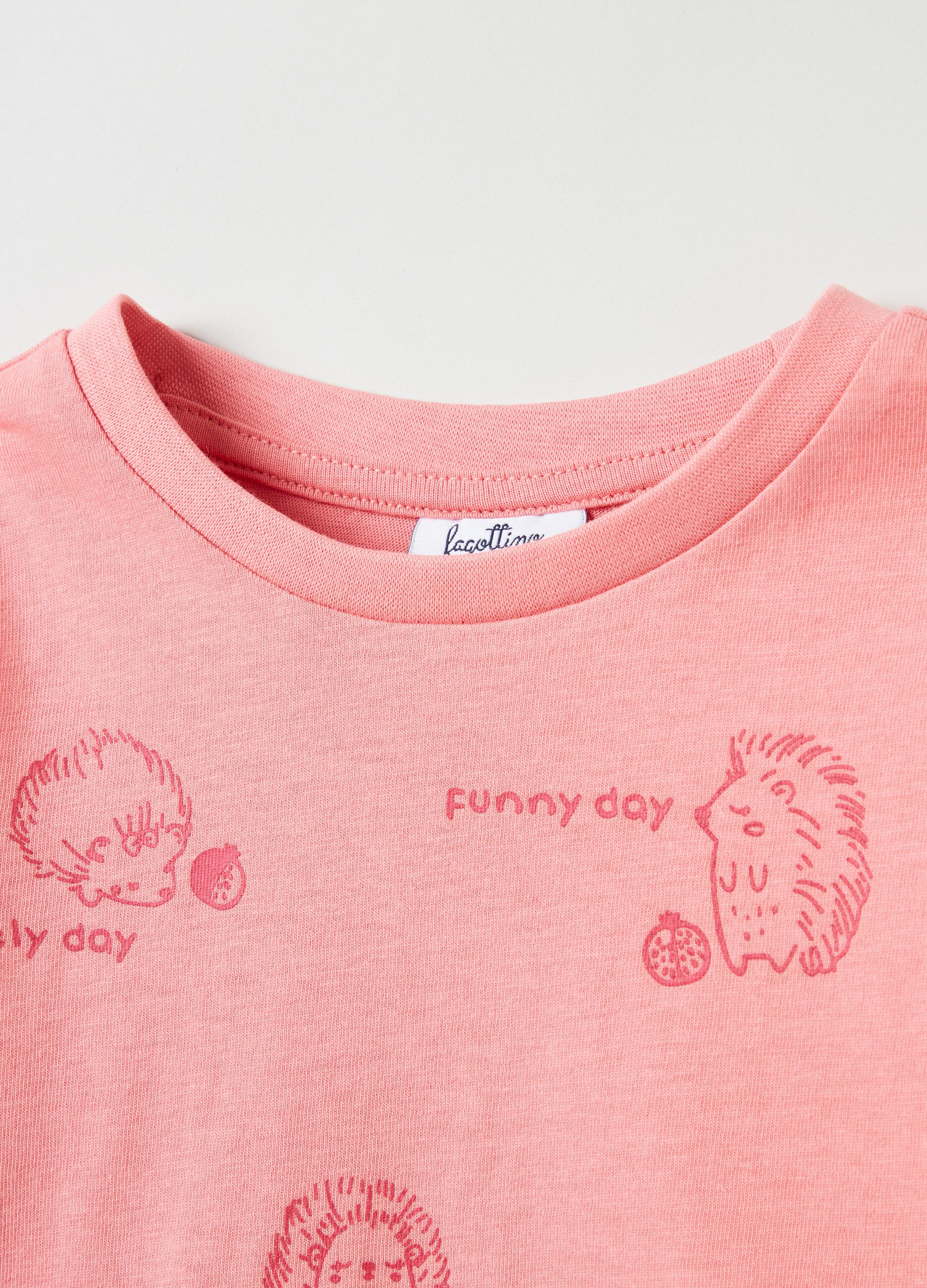 T-shirt a maniche lunghe con stampa_0
