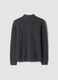 Grey marl stretch wool polo-collar cardigan_2