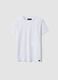 T-shirt bianca in puro cotone supima a maniche corte regular fit_4