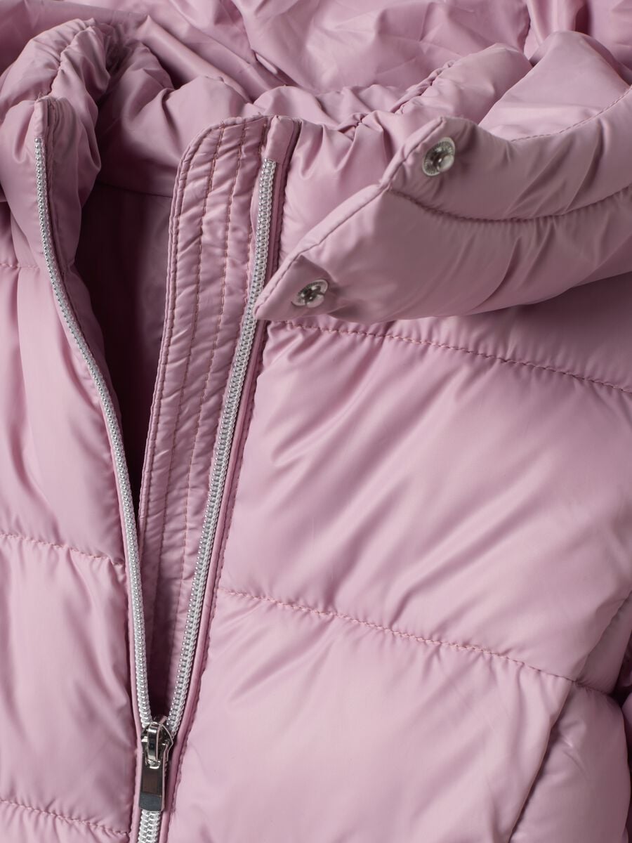 Mauve-purple padded hooded jacket_3