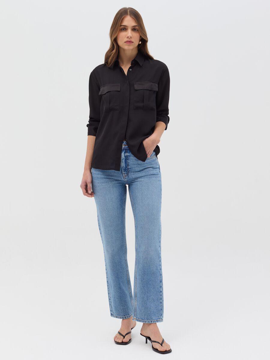 Shirt with satin details_1