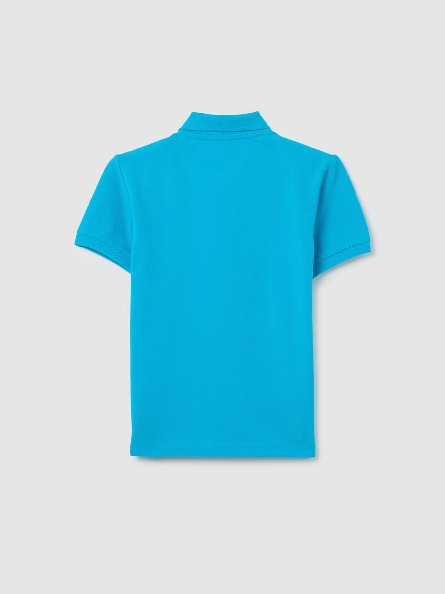 Light Blue Short Sleeve Cotton Polo_2