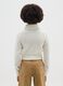 Girls' white turtleneck regular fit sweater_1