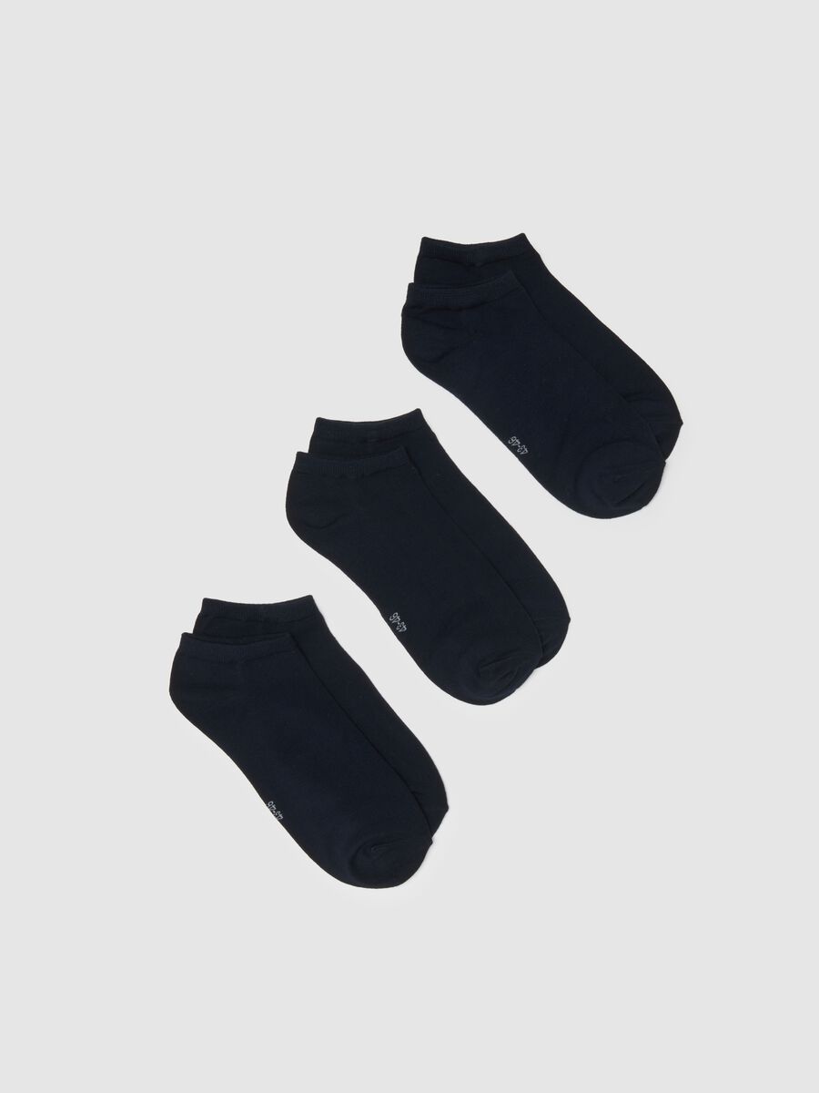 Tripack of blue bamboo blend sports socks_0
