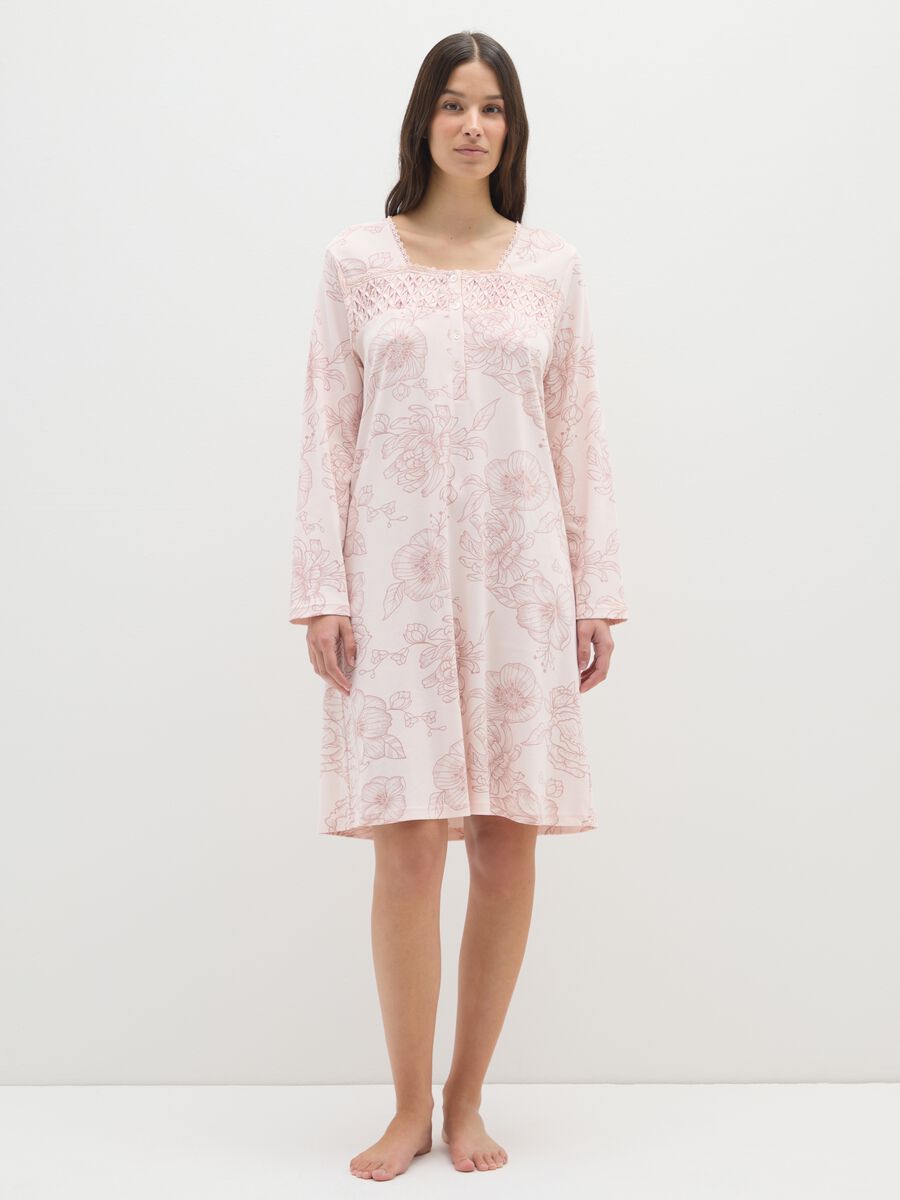 Pink pure cotton nightgowns_0