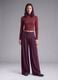 T-shirt rossa crop in tessuto elasticizzato con collo rialzato Easy Dry ALTAVIA STUDIO_1
