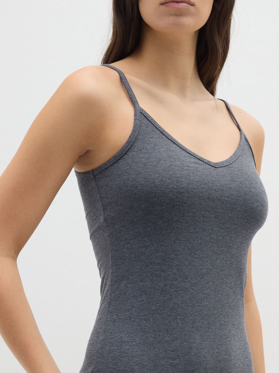 Grey stretch jersey tank top_3
