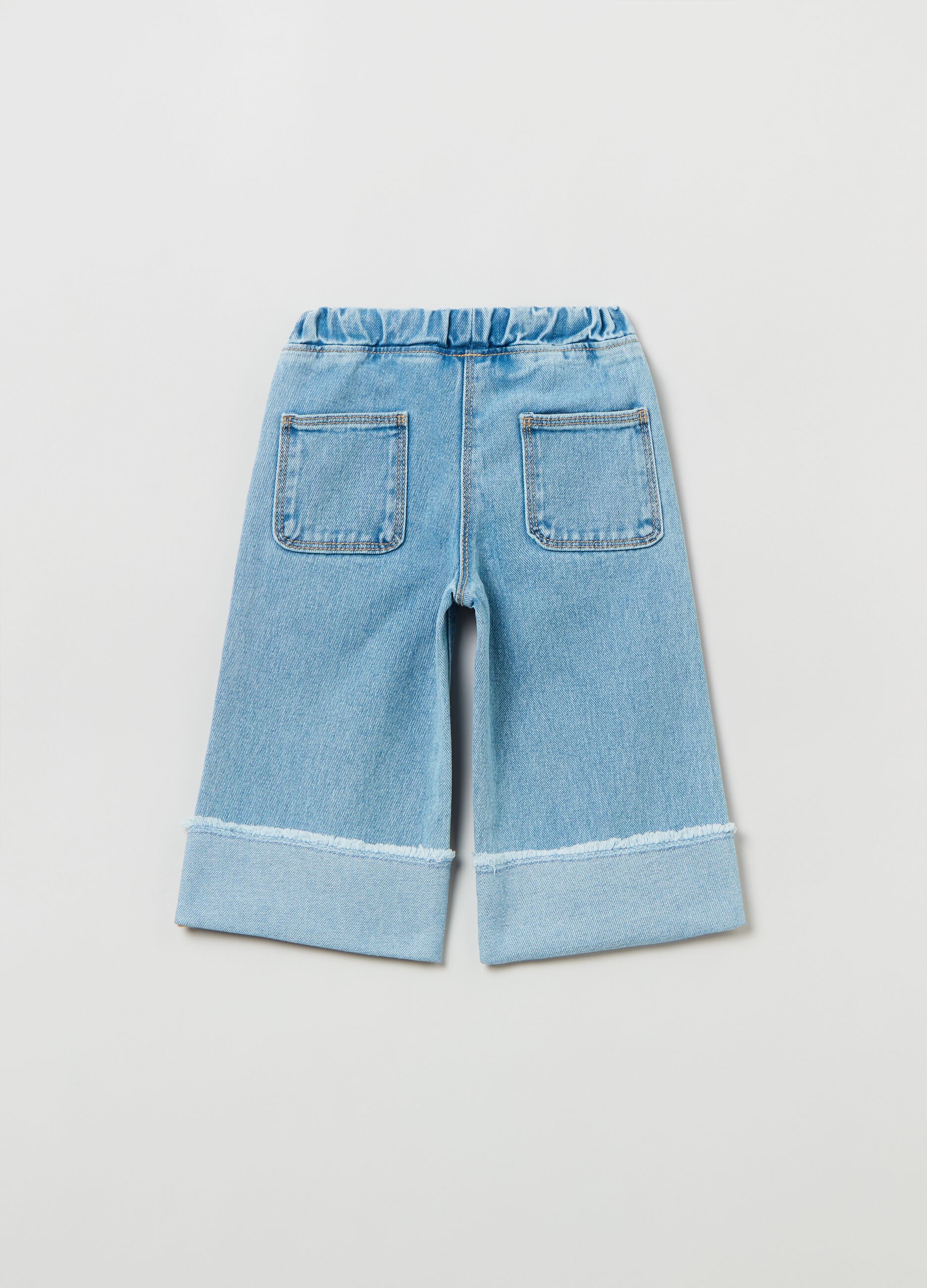 Jeans wide leg con risvolto_1