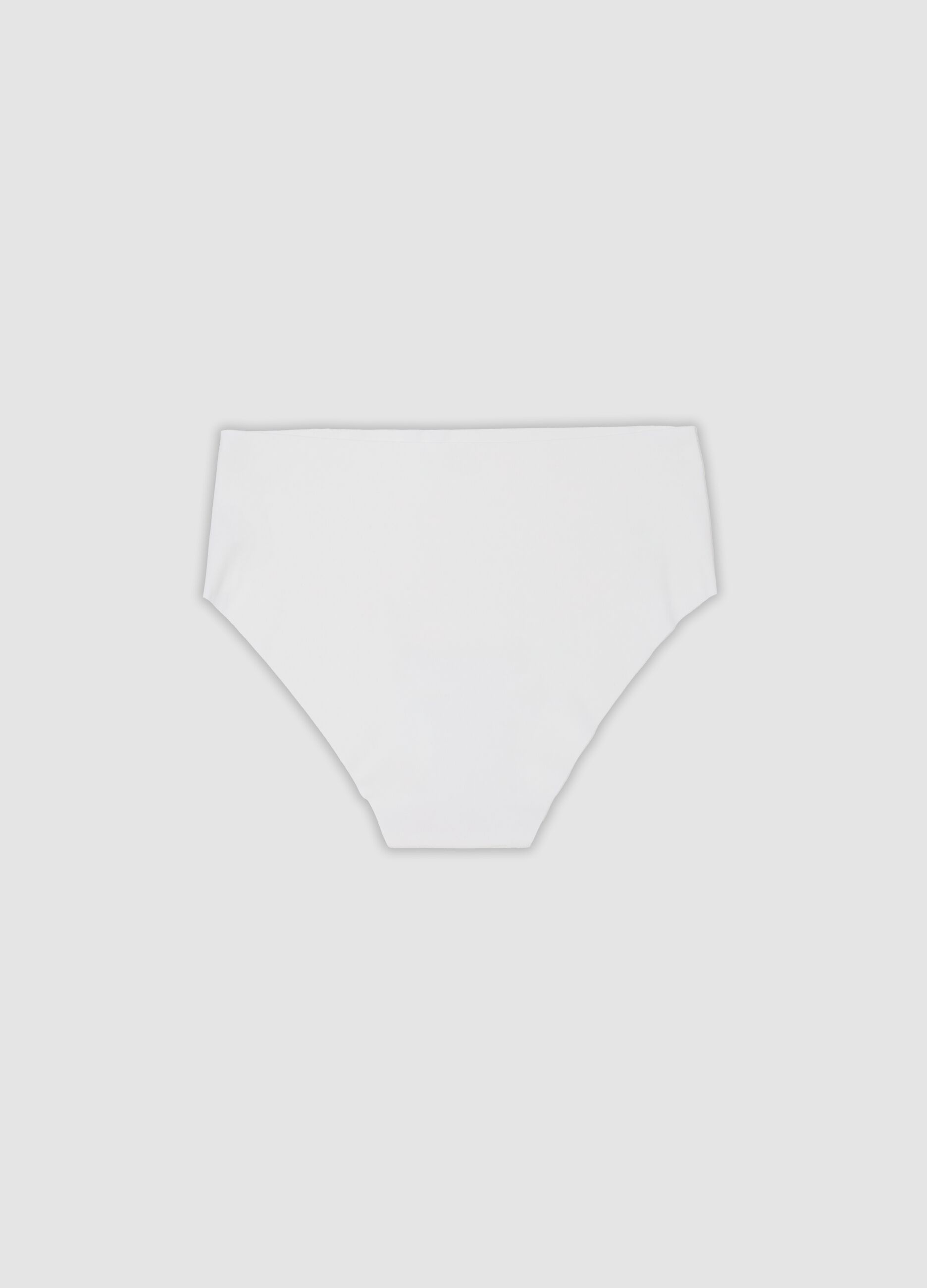 White stretch fabric briefs regular fit