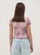 Girls' Pink Stretch Cotton Slim-Fit T-shirt_1