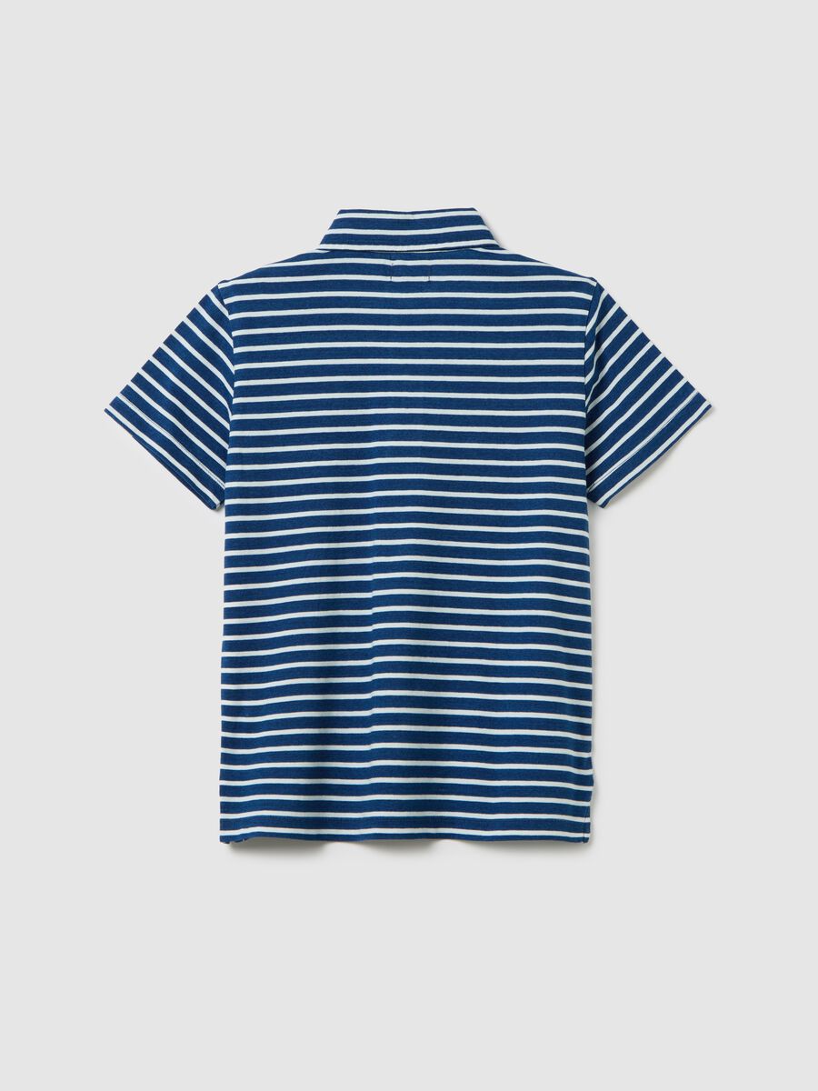 Children's multicolor striped polo in pure cotton regular fit_1