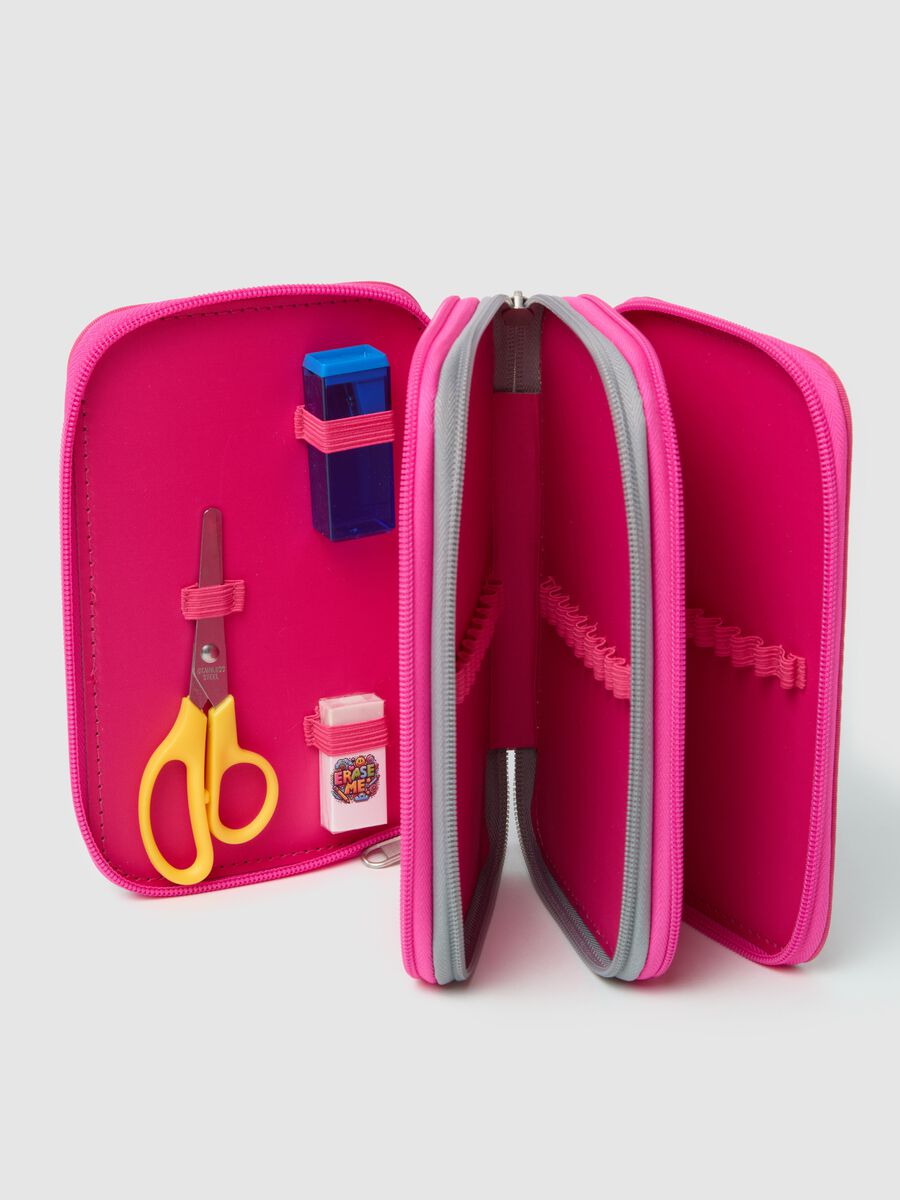 Multicolour Barbie Glitter Pencil Case for Girls_1
